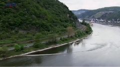 德国沿莱茵河风景鸟瞰