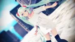 福利!神级渲染.休闲街风Miku