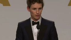 第87届奥斯卡颁奖典礼 埃迪.雷德梅恩后台演讲