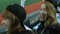 棒球场 宇宙少女观看比赛