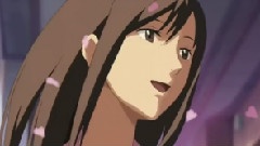 日落之时 樱花飘落