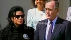 Michael Jackson - President Bush gives out Artisit of The Decade Award to him