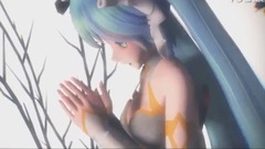初音未来 - 唯美白旗袍系列:凤凰式婚纱初音