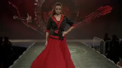 电影<长城>五军发布会直播走秀