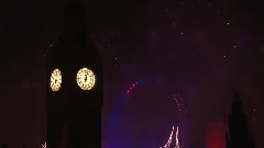 伦敦跨年烟火表演