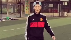 鹿晗更新INS视频一则 踢足球 No Goal