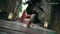 电视剧<幻城>片段之人肉盾牌宋茜为冯绍峰受伤