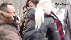 电视剧<幻城>幕后花絮:卡索梨落雪地历险