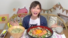 日本娱乐 - 木下大胃王:三文鱼盖浇饭+味增汤(4千克 5270千卡)