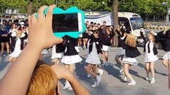 松坡警署宣传/蚕室棒球场外场站游击路演全程 part3