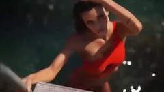 辣模半遮羞体展魅惑