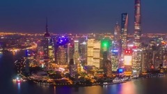 航拍上海延时摄影