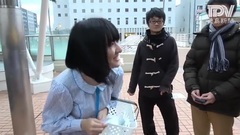 STU48がデビューシングルPRのティッシュ配り@徳島