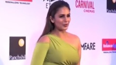 Huma Qureshi In Skintight Green Gown At Filmfare Glamour And Style Awards 2017
