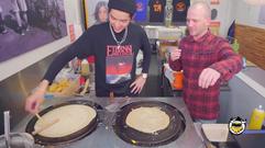 爆笑!吴亦凡摊煎饼,鸡蛋却飞了??