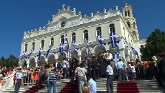 爱琴海帝诺斯岛的圣母升天日