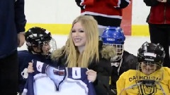 Avril Visits Easter Seals Sledge Hockey Program