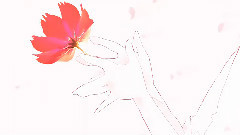 初音未来 - 紅差し指に花